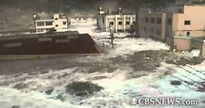 Caught on Tape: Tsunami hits Japan port town
