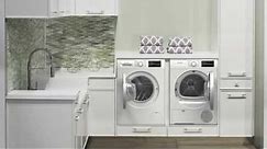 Bosch Front Load Compact Stacked Laundry Pair with WAT28401UC Washer, WTG86401UC Electric Dryer