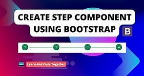 How To Create Step Progress bar in 4 steps? | Multi Step Progress Bar | Bootstrap Tutorial