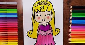 Como dibujar a la princesa Aurora de la bella durmiente| how to draw aurora the sleeping beauty