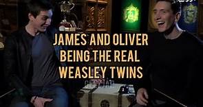 james and oliver phelps being the real weasley twins for 4 minutes straight