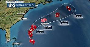 Tracking Hurricane Franklin: Forecast track as of Sunday p.m.