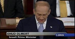 Israeli Prime Minister Ehud Olmert Addresses a Joint Session of Congress