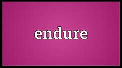 Endure Meaning
