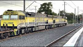 The First QUBE Steel Trains On The South Coast Line Including Loaded Trains To Brisbane & Melbourne