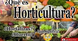 Horticultura || Que significa Horticultura || Hortalizas || Huerta