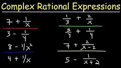 Simplifying Complex Rational Expressions