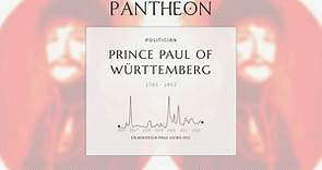 Prince Paul of Württemberg Biography - German prince (1785–1852)