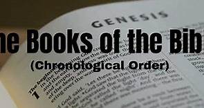 Books of the Bible - Chronological Order | Bible Class