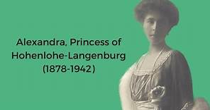 Princess Alexandra, Princess of Hohenlohe-Langenburg (1878-1942)