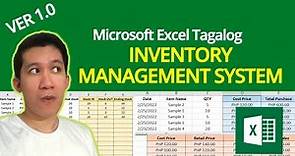 (PART 1 of 2 - "Please Watch Part 2") MS EXCEL - Inventory Management System Step-by-Step Tutorial