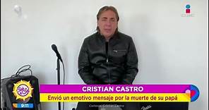 Cristian Castro reacciona a la muerte de su padre 'El Loco' Valdés | Sale el Sol