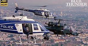 Blue Thunder (1983) Helicopter Chase Scene Movie Clip 4K UHD HDR Dolby 5.1 Roy Scheider