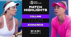 Danielle Collins vs. Vera Zvonareva | 2022 Miami Round 3 | WTA Match Highlights