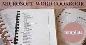 How to Create a Family Cookbook Template in Microsoft Word