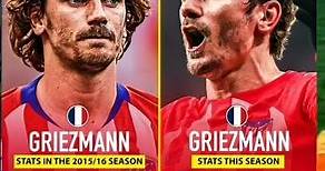 Estadísticas de Griezmann 15/16 vs 23/24 #football #atleticomadrid