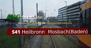 Führerstandsmitfahrt Stadtbahn S41 von Heilbronn nach Mosbach (Baden) im Morgengrauen