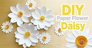 DIY Paper Daisy Flower | Free Template | Paper Flowers with or without Cricut