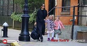 Irina Shayk and her daughter Lea Cooper seen walking home.