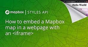 How to embed a Mapbox map in a webpage with an iframe