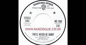 Gerald Sims - You'll Never Be Sorry - Warner Brothers