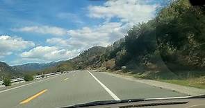 Scenic mountain drive along California State Route 138 to Lake Arrowhead