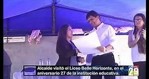 Alcalde visitó el Liceo Bello Horizonte en el aniversario 27 de la Institución Educativa