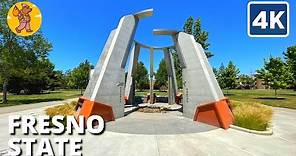 Fresno State Campus Walking Tour | CSU Fresno {4k} 🔊 Binaural Sound