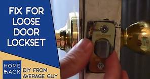 Door handle lockset jiggles | How to tighten door knob