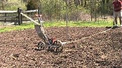 Corn Planting with Troy Bilt rototiller and Earthway garden planter seeder
