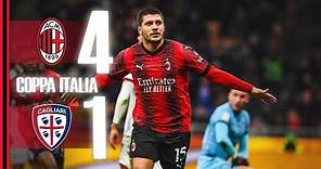 Jović scores two in debutants night | AC Milan 4-1 Cagliari | Highlights Coppa Italia