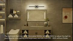 ZUZITO Modern Bathroom Vanity Light 48in Silver LED Lighting Fixtures Over Mirror 28W Bath Vanity Light Bar, 6000K Cool White Light