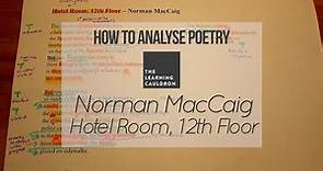 Norman MacCaig's "Hotel Room, 12th Floor" | How to Analyse Poetry