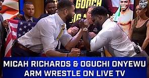 Micah Richards Arm Wrestles Oguchi Onyewu | United States vs. England | CBS Sports Golazo