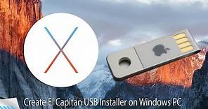 How Create Mac OS X El Capitan 10.11.6 USB Installer For PC/Laptop