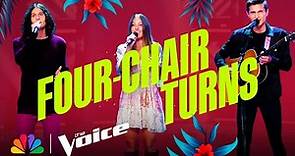 The Best Four-Chair Turn Blind Auditions | NBC's The Voice 2022