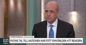 Fredrik Reinfeldt: ”Ryssland vill störta demokratierna” | Efter fem | TV4 & TV4 Play