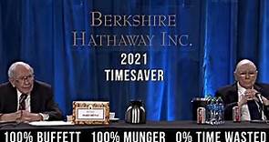 TIMESAVER EDIT 2021 Berkshire Hathaway Annual Meeting Full Q&A with Warren Buffett & Charlie Munger