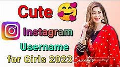 cute username for instagram for girl || cute insta id names for girl || insta id names for girl