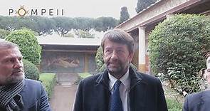 Il Ministro Dario Franceschini all'inaugurazione di Pompei per...