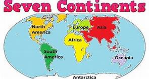 The Seven Continents | Learn names of seven continents | Continents for kids | Continent Names