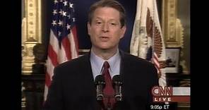 Al Gore concedes presidential election of 2000