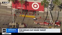 Firefighters take care of small fire inside Van Nuys Target