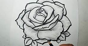 How to Draw A Rose || Drawing & Sketching with Charcoal