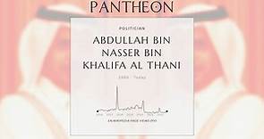Abdullah bin Nasser bin Khalifa Al Thani Biography - Prime Minister of Qatar (2013–2020)