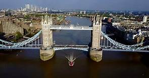 Aerial Views of Tower Bridge in London