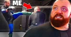 Strongman Tries MMA (KNOCKOUT!!!)