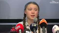 Teen climate activist Greta Thunberg speaks at four school strikes in a week – video