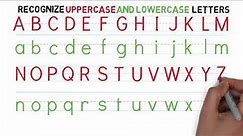 Identify Uppercase and Lowercase Letters | Learn Alphabet Uppercase and Lowercase letters