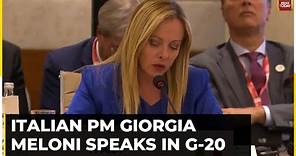 Italian Prime Minister Giorgia Meloni Speaks On Partnership For Global Infrastructure | Watch